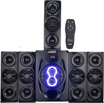 LOUDSY ST powerful Bass Clear Dynamic Quality Sound Home Theater 6 inch woofer 100 W Bluetooth Home Audio Speaker(Black, 5.1 Channel)