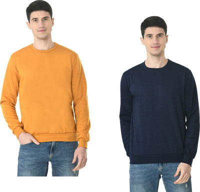 Indistar Full Sleeve Solid Men Sweatshirt