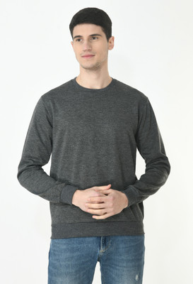 IndiWeaves Full Sleeve Self Design Men Sweatshirt