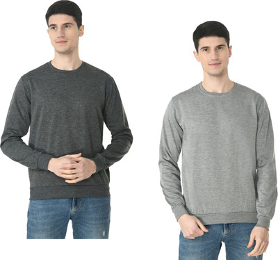 IndiWeaves Full Sleeve Solid Men Sweatshirt