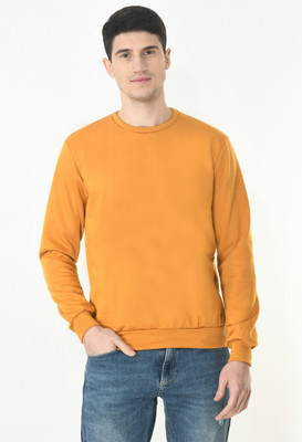 IndiWeaves Full Sleeve Solid Men Sweatshirt