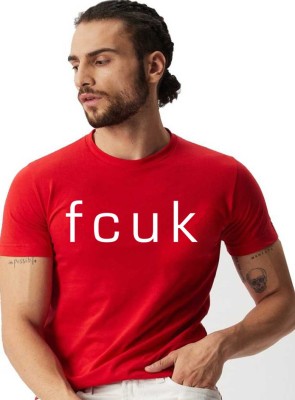 STYLE FAST Printed, Typography Men Round Neck Red T-Shirt