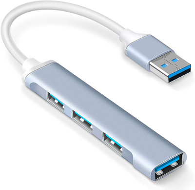 coolcold Mini USB Hub Extensions, 4 Port USB 3.0 Hub, USB Adapter Station Mini USB Hub Extensions, 4 Port USB 3.0 Hub, USB Adapter Station USB Hub(Gray)