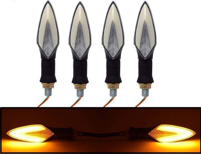 AIRSKY Front, Rear, Side LED Indicator Light for Universal For Bike Universal For Bike(Amber, Red)