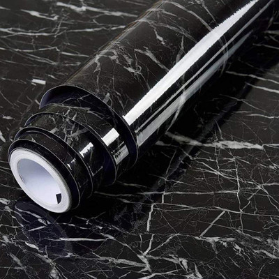 XEAMUSY Vinyl Decorative Black Wallpaper(L x W: 200 cm x 60 cm)