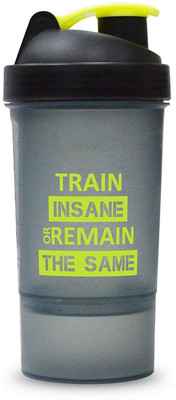 ALLIEDSALESINDIA 600 ml Plastic Shaker(Pack of 1, Grey, Black)
