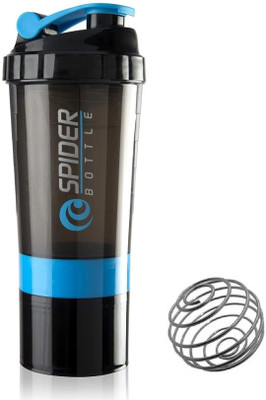 Hoglife fashion 500 ml Plastic Shaker(Pack of 1, Black, Blue)