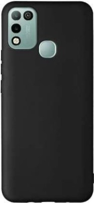 S-Gripline Back Cover for infinix Hot 10 Play, Premium TPU 3D Plain Candy Case(Black, Pack of: 1)