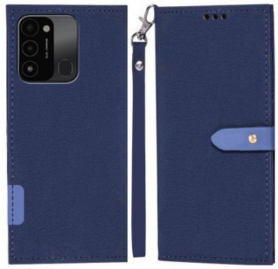 YAYAVAR Flip Cover for Tecno Spark Go 2022(Blue, Grip Case, Pack of: 1)