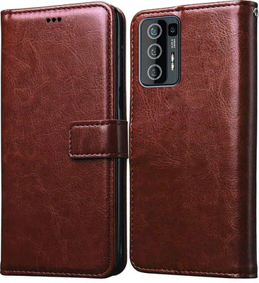 Casotec Flip Cover for Lava Agni 5G(Brown, Pack of: 1)