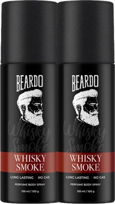 BEARDO Whisky Smoke Body Deodorant with No Gas Long Lasting 120ml Combo Pack of 2 Deodorant Spray – For Men  (240 ml, Pack of 2)