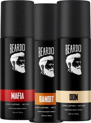 BEARDO Mafia Perfume With Bandit Perfume and Don Perfume Body Spray Combo (Pack of 3)  (3 Items in the set)
