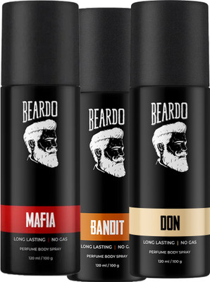 BEARDO Mafia Perfume With Bandit Perfume and Don Perfume Body Spray Combo (Pack of 3) (3 Items in the set)