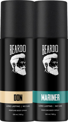 BEARDO Don Perfume and Mariner Perfume Body Spray Long lasting Combo 120ml (Pack of 2)