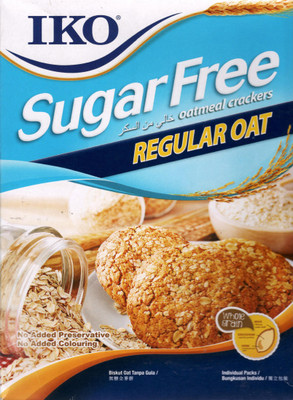 Iko SUGAR FREE REGULAR OAT OATMEAL CRACKERS IMPORTED Plain Biscuit(200 g)