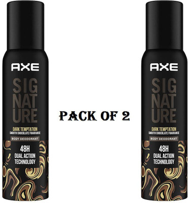 AXE Signature (Dark Temptation)* 122ml Each (Pack of 2) - DT03 Deodorant Spray  -  For Men(244 ml, Pack of 2)