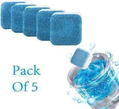 AZAL 5Pcs Washing Machine Deep Cleaner Effervescent Tablet Front Detergent (50 g) Detergent Powder (Regular)(5 ml)