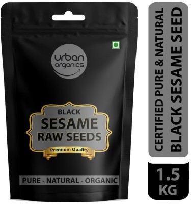 Urban Organics Black Sesame Seeds Fresh and Natural |Kaale Til| Kali Till| Sesame Black Sesame Seeds(1.5 kg)