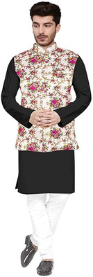 SANMIKA Men Kurta Pyjama Ethnic Jacket Set