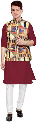 SANMIKA Men Kurta Pyjama Ethnic Jacket Set