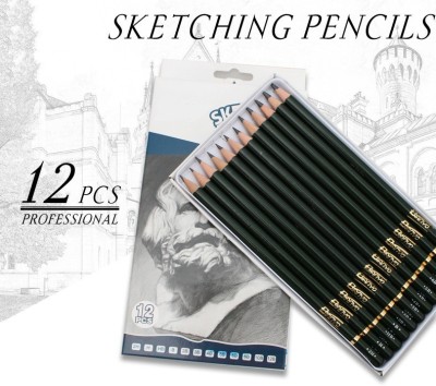 Craftacious Fine Art Drawing & Sketching Graphite Degree Pencil Set (2H-12B); Pre-Sharpened Pencil(Pack of 12)