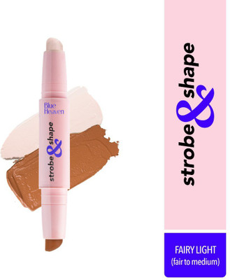 BLUE HEAVEN Strobe & Shape and Contouring Duo Stick Highlighter(Fairy Light)