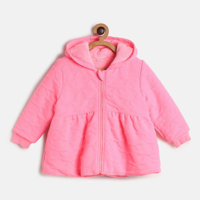 MINI KLUB Full Sleeve Self Design Baby Girls Jacket
