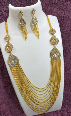 Princy Enterprise Alloy Gold-plated Gold, Copper, Red Jewellery Set(Pack of 1)
