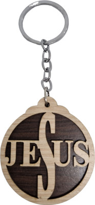 BLESSINGS Jesus Wood Key Chain