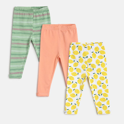 MINI KLUB Legging For Baby Girls(Multicolor Pack of 3)