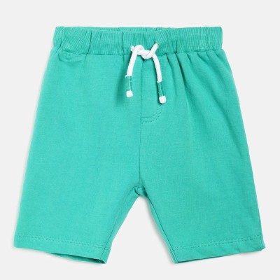 MINI KLUB Short For Boys Casual Solid Pure Cotton(Green, Pack of 1)