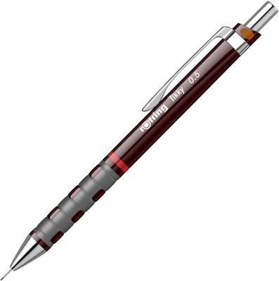 rotring Tikky Mechanical Pencil,HB 0.5mm Lead,Burgundy Plastic Body,Triangular Barrel Pencil