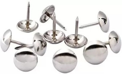 SHASALES Thumb Pins, Push Pins for Notice Board /Bulletin Board/Pin, PINS , Chair Nails Mild Steel Thumb Pin (pack of 200 Pcs / SILVER )  Pins(Set Of 200, Silver)