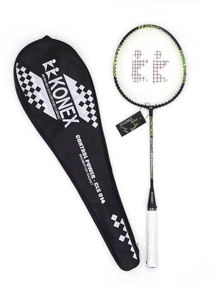 Konex High Tech Matte Finish Racket With Full Cover (Free) Green Strung Badminton Racquet
