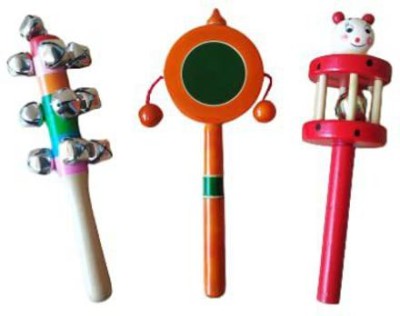 Channapatna Toys Wood Rattle For Kids Rattle(Red)