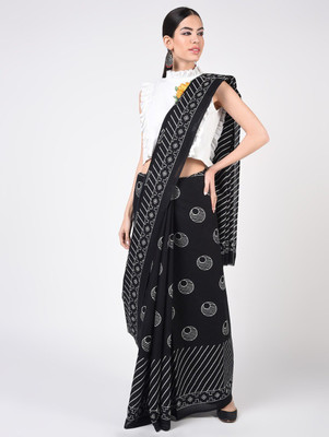 NIKHILAM Printed Handloom Pure Cotton Saree(Multicolor)