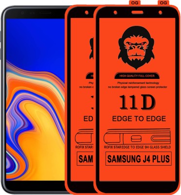 Rofix star Edge To Edge Tempered Glass for SAMSUNG GALAXY J4 PLUS(Pack of 2)