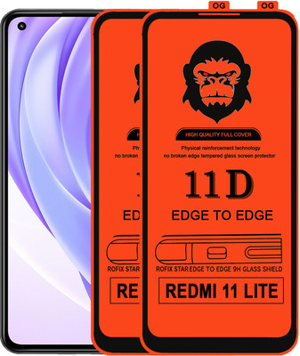 Rofix star Edge To Edge Tempered Glass for REDMI 11 LITE(Pack of 2)