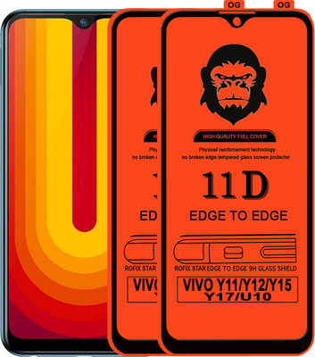 Rofix star Edge To Edge Tempered Glass for VIVO U10(Pack of 2)