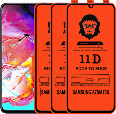 Rofix star Edge To Edge Tempered Glass for SAMSUNG GALAXY A70(Pack of 3)
