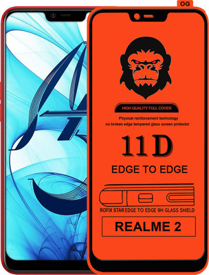 Rofix star Edge To Edge Tempered Glass for Realme 2(Pack of 1)