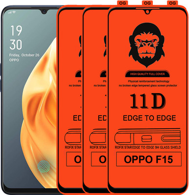Rofix star Edge To Edge Tempered Glass for OPPO F15(Pack of 3)