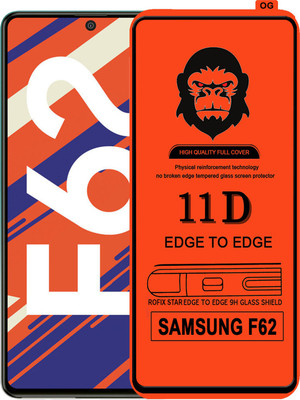 Rofix star Edge To Edge Tempered Glass for SAMSUNG GALAXY F62(Pack of 1)