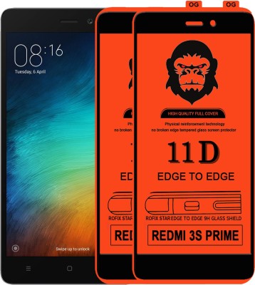 Rofix star Edge To Edge Tempered Glass for Mi Redmi 3S Prime(Pack of 2)