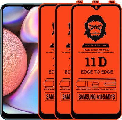 Rofix star Edge To Edge Tempered Glass for SAMSUNG GALAXY M01S(Pack of 3)