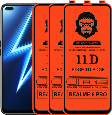 Rofix star Edge To Edge Tempered Glass for REALME 6 PRO(Pack of 3)