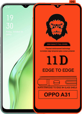 Rofix star Edge To Edge Tempered Glass for OPPO A31(Pack of 1)