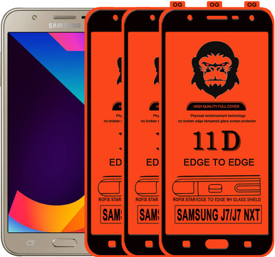 Rofix star Edge To Edge Tempered Glass for SAMSUNG GALAXY J7(Pack of 3)