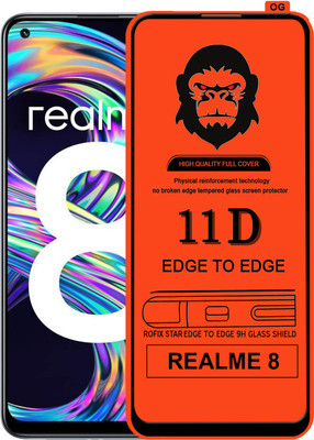 Rofix star Edge To Edge Tempered Glass for REALME 8(Pack of 1)