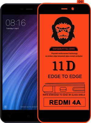 Rofix star Edge To Edge Tempered Glass for Mi Redmi 4A(Pack of 1)